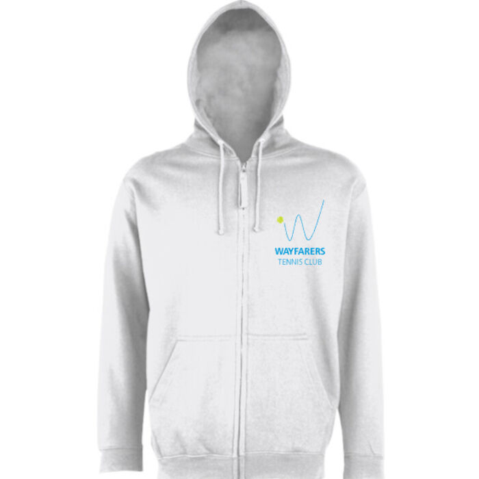 Official Unisex Zipped Hoodie - White Thumbnail